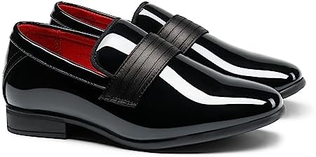 Bruno Marc Boys Dress Shoes Slip-on Loafers Formal Tuxedo Shoes