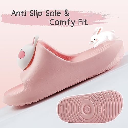 Bunny Toddler Slides Slipper Unisex Child Boys & Girls Slide Sandals For Kids Flip Flops Comfy Shower Slippers Beach Garden Shoes