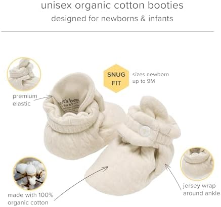 Burt's Bees Baby Newborn Essentials Unisex Organic Cotton Booties