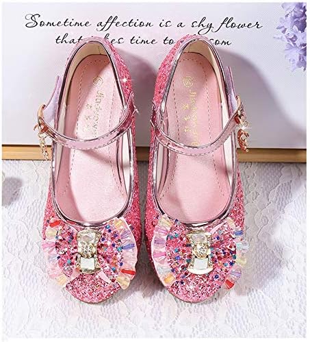 Cadidi Dinos Girls Dress Shoes Wedding Party Heel Mary Jane Princess Flower Shoes (Toddler/Little Kid/Big Kid)