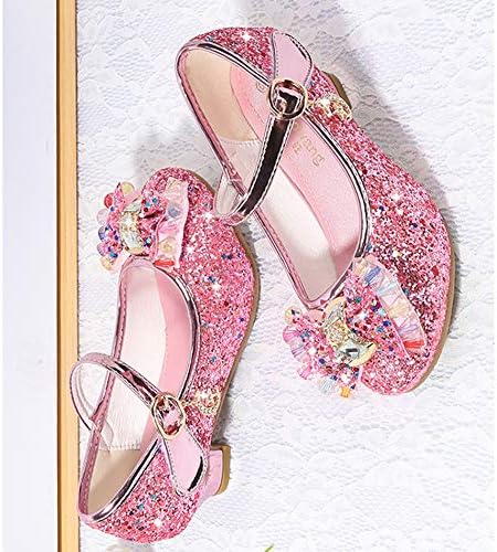 Cadidi Dinos Girls Dress Shoes Wedding Party Heel Mary Jane Princess Flower Shoes (Toddler/Little Kid/Big Kid)