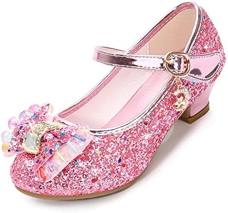 Cadidi Dinos Girls Dress Shoes Wedding Party Heel Mary Jane Princess Flower Shoes (Toddler/Little Kid/Big Kid)