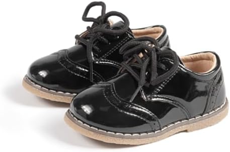 Casazoe Boys Girls Oxford Wedding Dress Shoes Classic School Uniform Flats Formal Casual Loafer For Toddler Little Kid