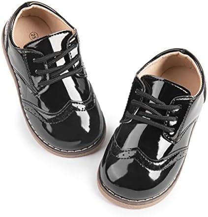 Casazoe Boys Girls Oxford Wedding Dress Shoes Classic School Uniform Flats Formal Casual Loafer for Toddler Little Kid