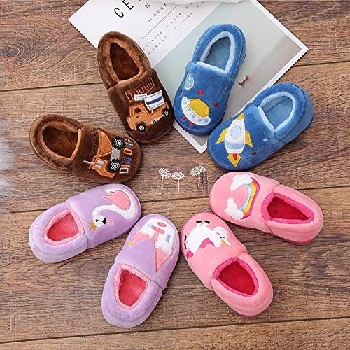 Centipede Demon Plush Warm Slippers For Girls Boys Kids Toddlers Winter Fur Lined Indoor House Home Shoes