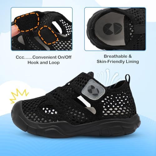 Centipede Demon Toddler Sandals For Boys Girls Qucik Dry Kids Water Sandals Outdoor Breathable Aqua Shoes Lightweight Summer Barefoot Shoes For Swim Pool Beach