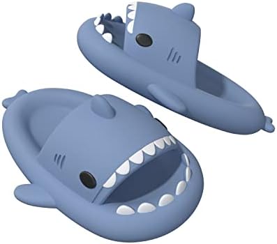 ChayChax Boys Girl Cloud Shark Slides Non-Slip Novelty Open Toe Sandals Extremely Comfy Cushioned Thick Sole Cute Cartoon Shower Slippers Indoor & Outdoor