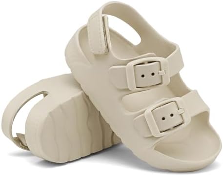 ChayChax Toddler Boys Girls Double Buckle Sandals Children's Adjustable Back Strap Water Sandal