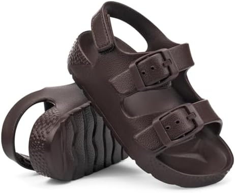 ChayChax Toddler Boys Girls Double Buckle Sandals Children's Adjustable Back Strap Water Sandal
