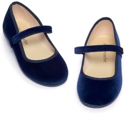 Childrenchic Mary Jane Shoes for Girls – Classic & Comfortable Dress Shoes for Toddlers & Kids – Perfect Flats for School Play and Special Occasions (Velvet)