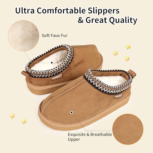 CIOR Boys Girls Memory Foam Slippers Kids House Fuzzy Indoor Outdoor Slip On Clogs For Little Kid Big Kid
