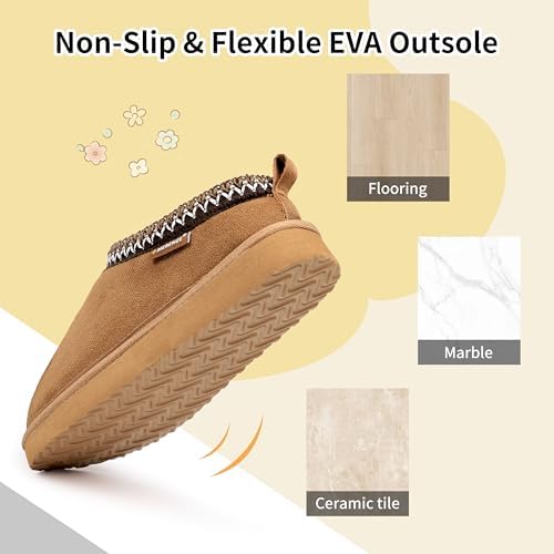 CIOR Boys Girls Memory Foam Slippers Kids House Fuzzy Indoor Outdoor Slip On Clogs For Little Kid Big Kid