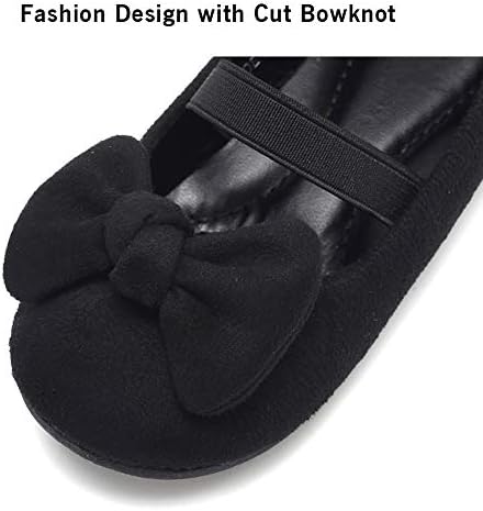 CIOR Toddler Girls Ballet Flats Shoes Ballerina Bowknot Jane Mary Princess Dress Shoes For Wedding Party School