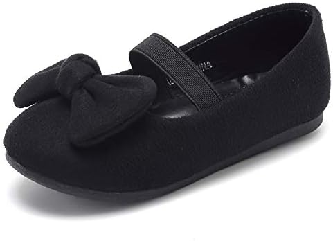 CIOR Toddler Girls Ballet Flats Shoes Ballerina Bowknot Jane Mary Princess Dress Shoes for Wedding Party School