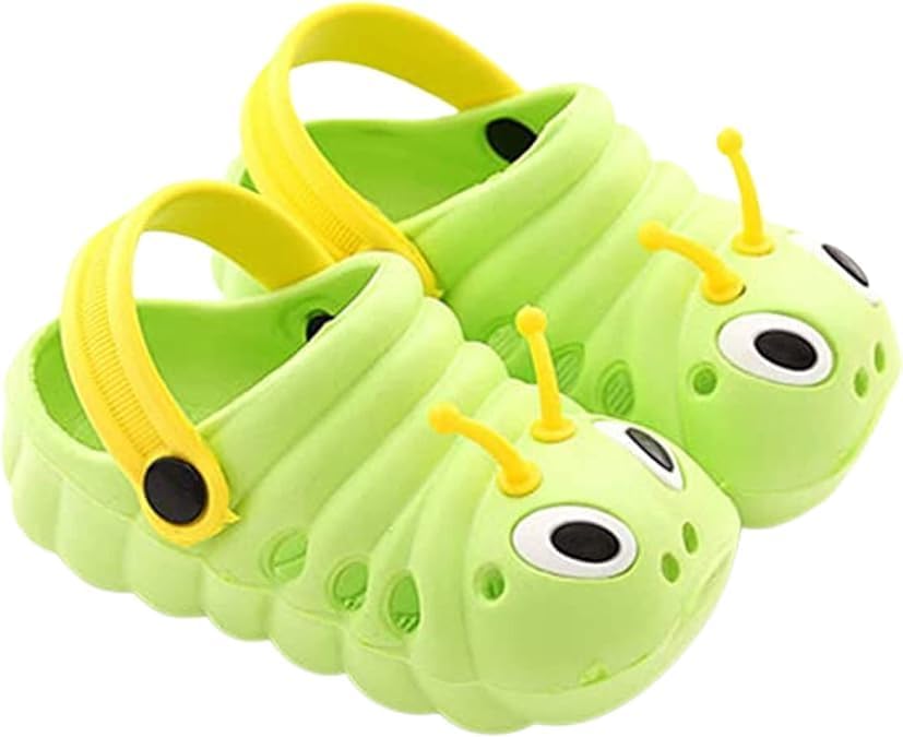 Clogs for Kids & Toddlers Cute Caterpillar Clogs Outdoor Poolside Summer Slippers Fun Colors Sizes 4-11 Kids