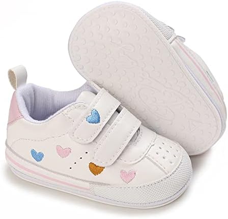 Clowora Baby Boys Girls Shoes Non-Slip Rubber Sole Sneakers Infant First Walking Toddler Crib Shoes Newborn Loafers Flats