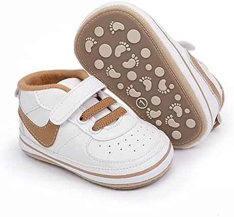 Clowora Unsex Baby Shoes Boys Girls Infant Sneakers Non-Slip Soft Rubber Sole Toddler Crib First Walker Lightweight Shoes