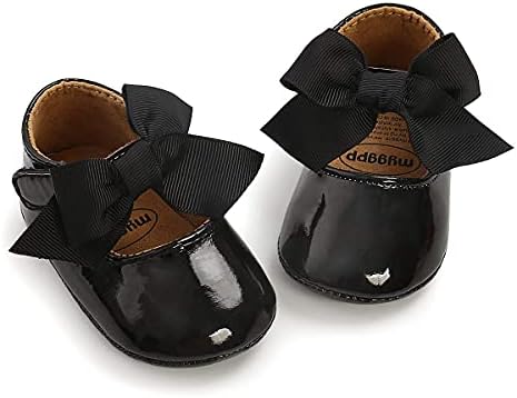 COSANKIM Baby Girls Mary Jane Flats Shoes Anti-Slip Rubber Sole Infant Toddler Princess Wedding Dress Shoes