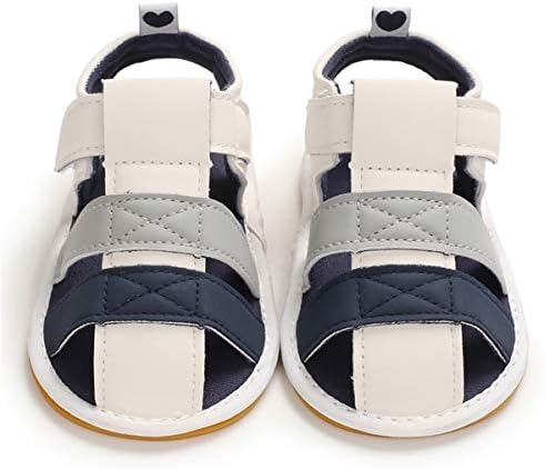 COSANKIM Infant Baby Boys Girls Summer Sandals Non Slip Soft Sole Toddler First Walker Crib Shoes (0-18 Months)