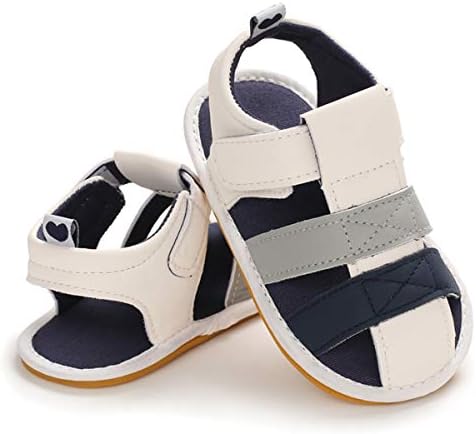 COSANKIM Infant Baby Boys Girls Summer Sandals Non Slip Soft Sole Toddler First Walker Crib Shoes (0-18 Months)