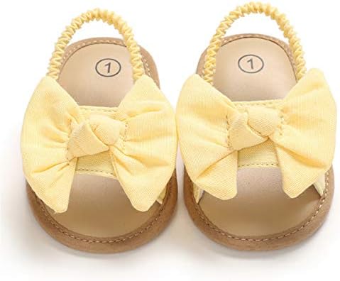 COSANKIM Infant Baby Girls Summer Sandals With Flower Soft Sole Newborn Toddler First Walker Crib Dress Shoes