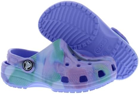 Crocs Classic Swirl Dye Clog Infant/Toddler Shoes Size 8 Color: Purple/Green/Pink-Purple