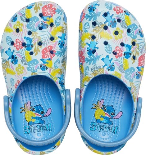 Crocs Kids Stitch Classic Clogs For Kids - Ethylene Vinyl Acetate – Round Toe Design – Pivot Heel Strap