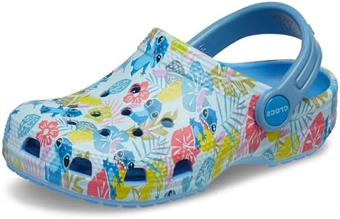 Crocs Kids Stitch Classic Clogs for Kids - Ethylene Vinyl Acetate – Round Toe Design – Pivot Heel Strap
