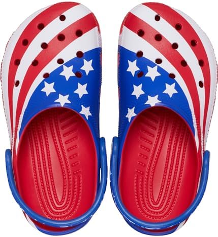 Crocs Unisex-Child Classic American Flag Clogs (Toddler/Little Kid/Big Kid)