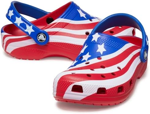 Crocs Unisex-Child Classic American Flag Clogs (Toddler/Little Kid/Big Kid)