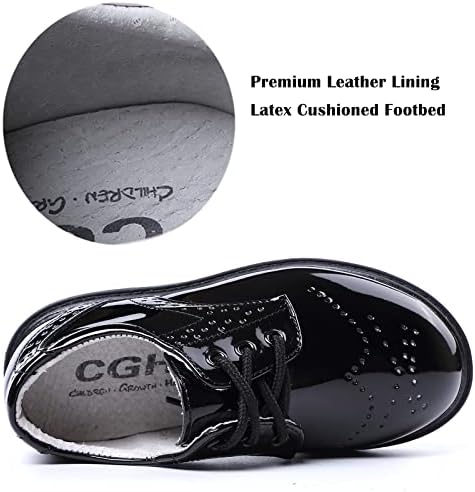 DADAWEN Children's Boy's Girl's Lace-Up School Uniform Shoes Comfort Oxford Dress Shoes (Toddler/Little Kid/Big Kid)