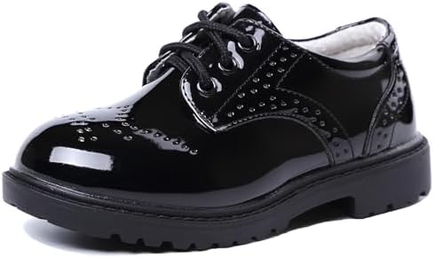 DADAWEN Children's Boy's Girl's Lace-Up School Uniform Shoes Comfort Oxford Dress Shoes (Toddler/Little Kid/Big Kid)