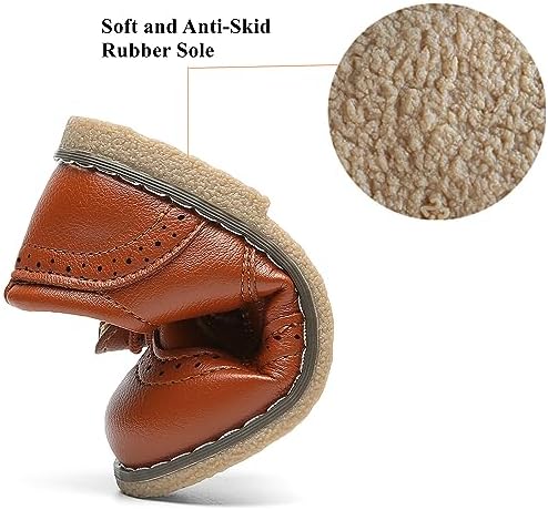 DADAWEN Toddler Boys Girls Dress Shoes Comfort Oxford Shoes Wedding Church Dress Shoes Lace Up School Uniform Loafer Flats (Toddler/Little Kid)