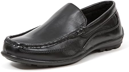 Deer Stags Boys' Booster Driving Moc Slip-On Loafer Flats Dress Shoes