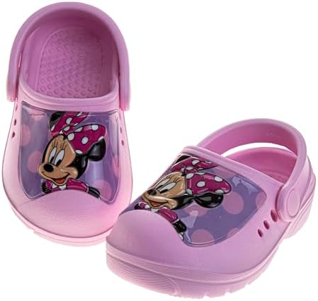 Disney Mickey Mouse And Minnie Mouse Clog Sandals Closed Toe Backstrap Baby Boy And Girl Slip On Slides Quick Dry Water Pool Shoes (Sizes: 2-4 Infant / 5 Toddler)