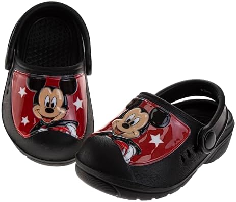 Disney Mickey Mouse And Minnie Mouse Clog Sandals Closed Toe Backstrap Baby Boy And Girl Slip On Slides Quick Dry Water Pool Shoes (Sizes: 2-4 Infant / 5 Toddler)