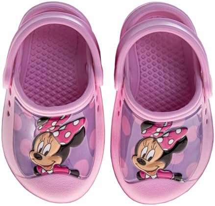 Disney Mickey Mouse and Minnie Mouse Clog Sandals Closed Toe Backstrap Baby Boy and Girl Slip on Slides Quick Dry Water Pool Shoes (Sizes: 2-4 Infant / 5 Toddler)