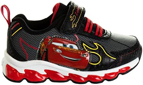 Disney Pixar Cars Boys Black/Red Lighted Sneaker (Toddler/Little Kid)
