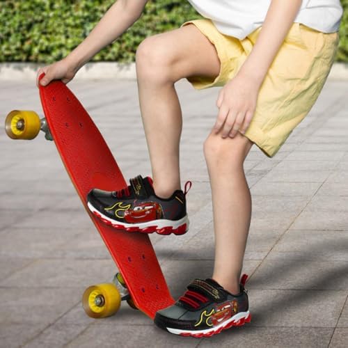 Disney Pixar Cars Boys Black/Red Lighted Sneaker (Toddler/Little Kid)