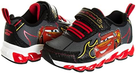 Disney Pixar Cars Boys Black/Red Lighted Sneaker (Toddler/Little Kid)