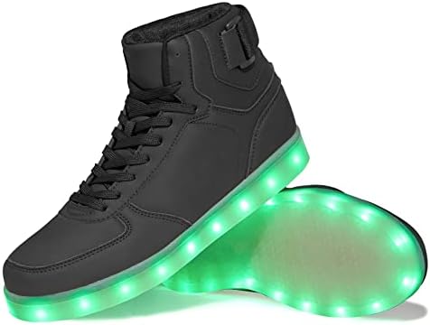 DIYJTS Kids LED Light Up Shoes Fashion High Top LED Sneakers USB Rechargeable Glowing Luminous Shoes For Boys Girls Toddler Child
