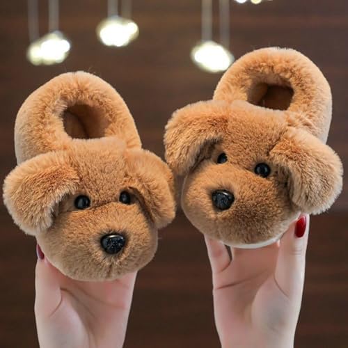 Dog Slippers Funny House Slippers Toddler Girls Boys Winter Indoor Outdoor Fuzzy Warm Shoes