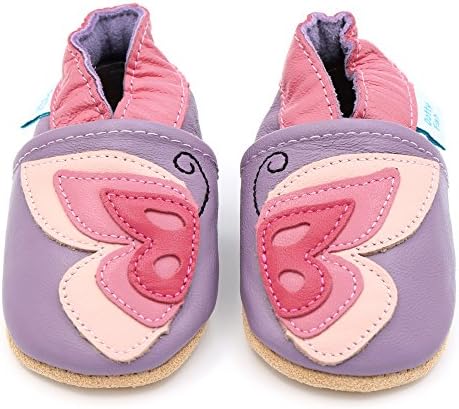 Dotty Fish Unisex Baby & Kids Soft Leather Barefoot Shoes – Boys & Girls Crib Shoes Infant & Toddler Non-Slip Lightweight Flexible Elasticated Ankles Podiatry Approved British Brand– 0-5 Years