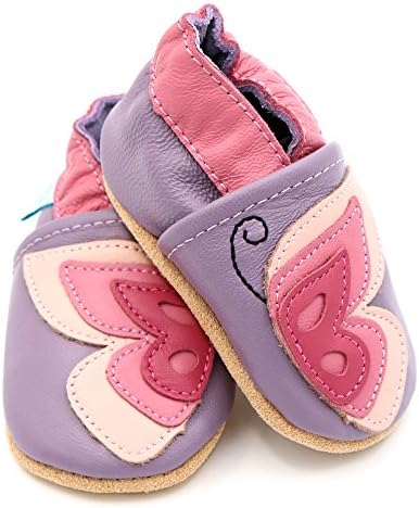 Dotty Fish Unisex Baby & Kids Soft Leather Barefoot Shoes – Boys & Girls Crib Shoes Infant & Toddler Non-Slip Lightweight Flexible Elasticated Ankles Podiatry Approved British Brand– 0-5 Years