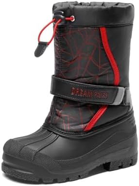 DREAM PAIRS Boys & Girls Mid Calf Water-Resistant Winter Snow Boots for Toddler/Little/Big Kid