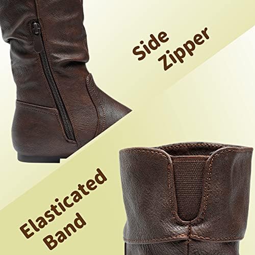 DREAM PAIRS Girl's Faux Fur Lined Knee High Winter Riding Boots(Toddler/Little Kid/Big Kid)