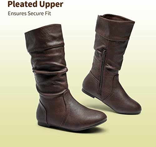 DREAM PAIRS Girl's Faux Fur Lined Knee High Winter Riding Boots(Toddler/Little Kid/Big Kid)