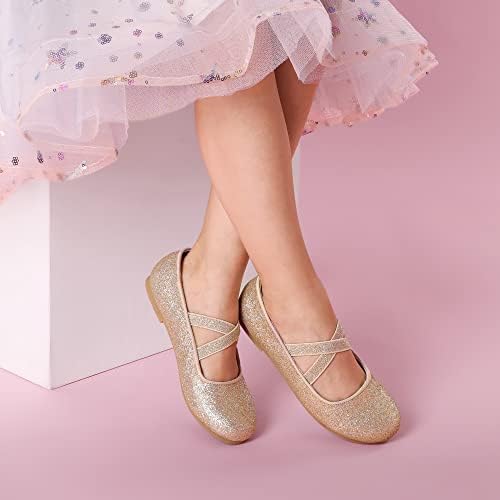 DREAM PAIRS Girls Ballerina Dress Shoes Mary Jane Flats