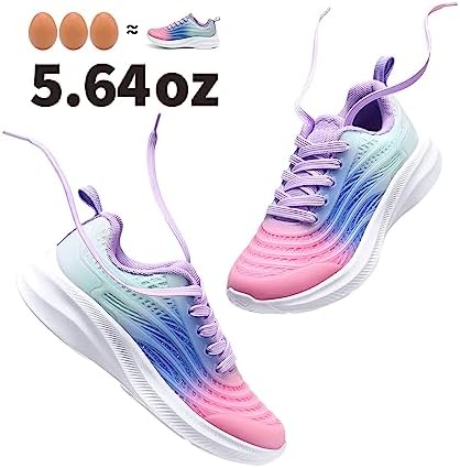 DREAM PAIRS Girls Boys Shoes Kids Lace Up Tennis Sparkle Glitter Athletic Running Sneakers