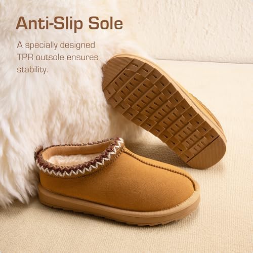 DREAM PAIRS Girls Boys Slippers Kids House Fuzzy Indoor Outdoor FuzzyEasy Kid's Slip-on Slipper For Little Kid Big Kid